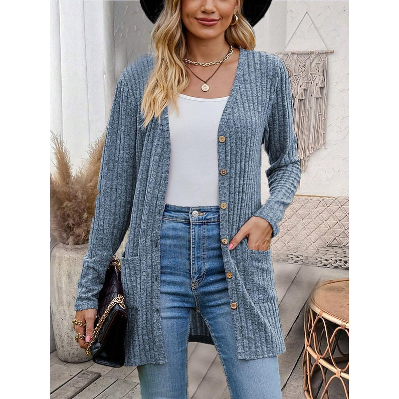 Women's Twisted Front Asymmetric Knit Cardigan