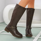 Women's Buckle High Leg Boots
