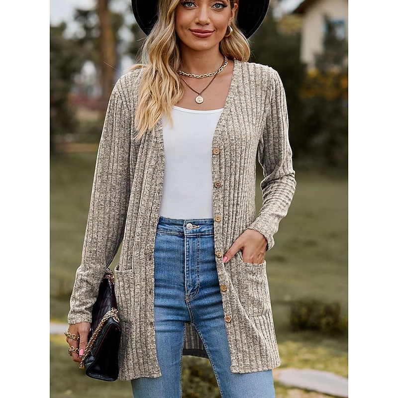 Women's Twisted Front Asymmetric Knit Cardigan