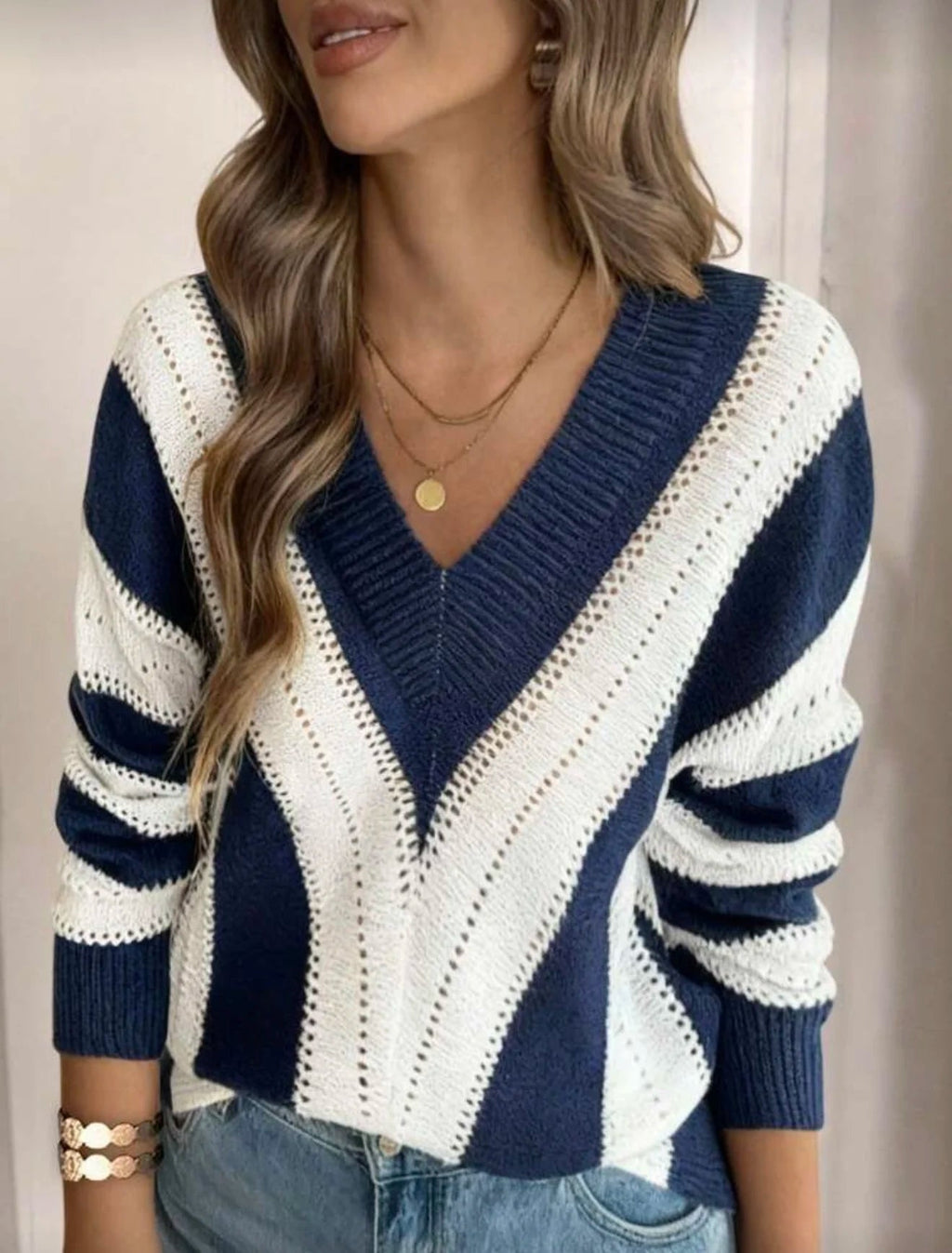 Women's Slouchy V Neck Jumper