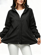 Women's Lightweight Hooded Windbreaker Jacket