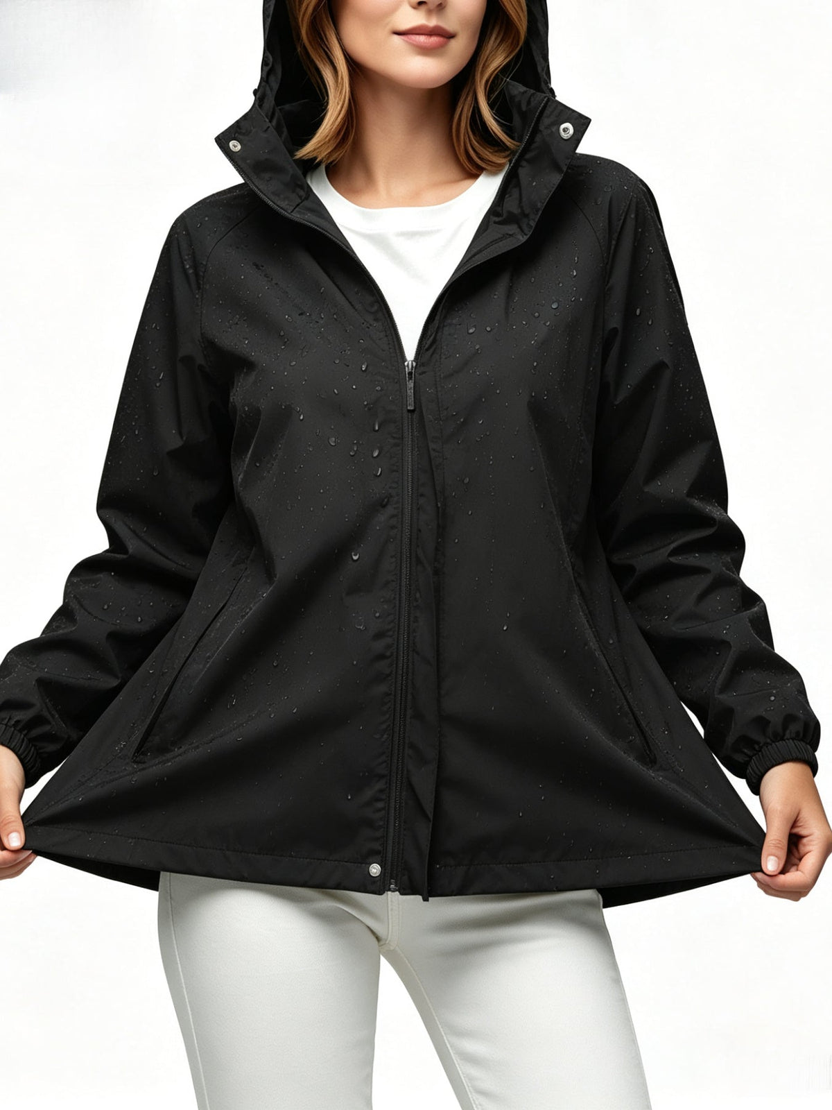 Women's Lightweight Hooded Windbreaker Jacket