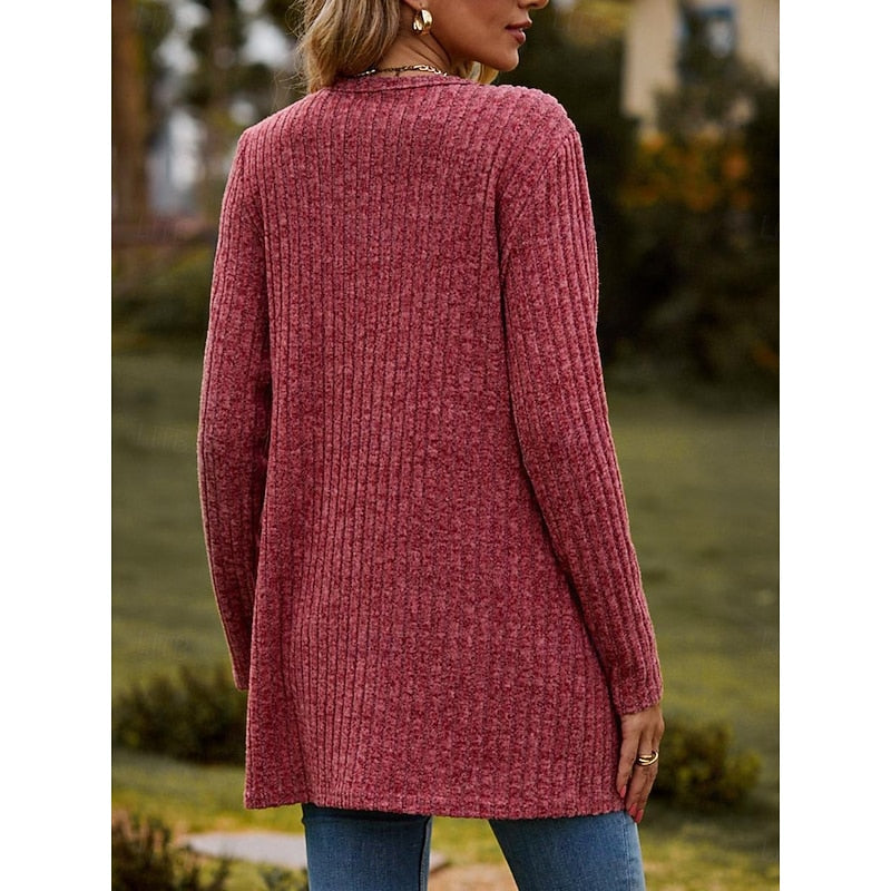 Women's Twisted Front Asymmetric Knit Cardigan