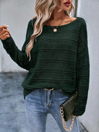 Women's Open Knit Round Neck Jumper