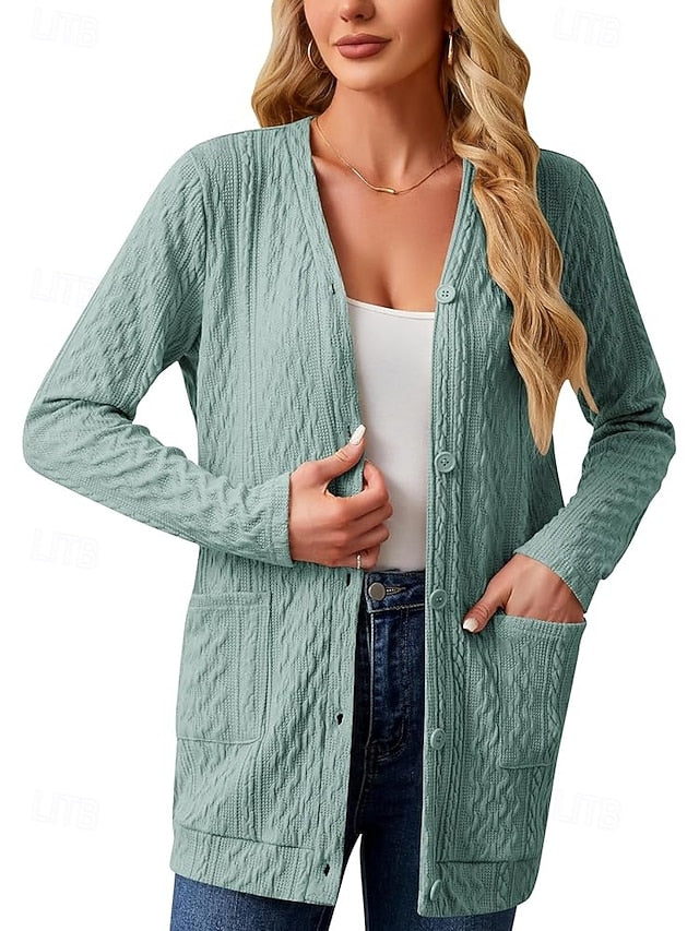 Women's Lightweight Open Knit Cardigan Jacket