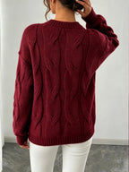 Women's Cable Knit Puff Sleeve Jumper
