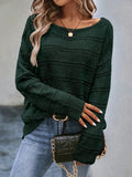 Women's Open Knit Round Neck Jumper
