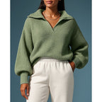 Women's V Neck Drawstring Hooded Jumper