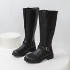 Women's Buckle High Leg Boots