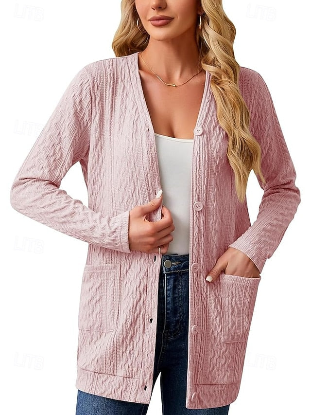Women's Lightweight Open Knit Cardigan Jacket