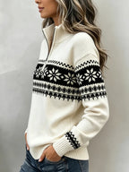 Women's Fair Isle Half Zip Jumper