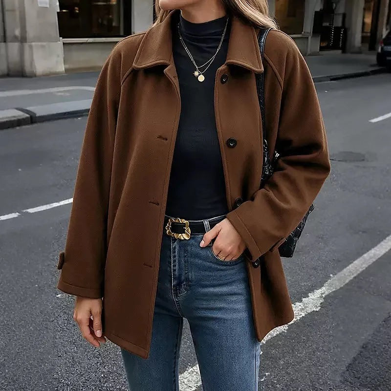 Women's Felted Single Breasted Coat
