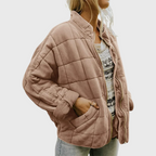 Women's Quilted Oversized Jacket with Pockets