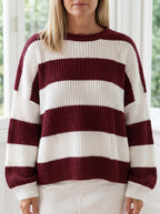 Women's Oversized Chunky Knit Stripe Jumper