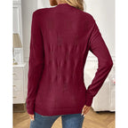 Women's Plain Pullover Hoodie with Ribbed Cuffs