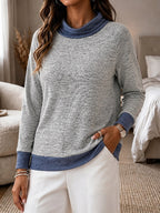 Women's Colour Block Panel Sweatshirt Top