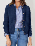 Women's Waffle Knit Cardigan for Autumn
