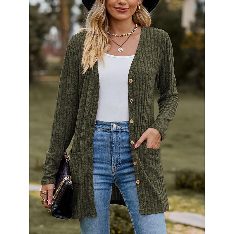 Women's Twisted Front Asymmetric Knit Cardigan