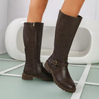 Women's Buckle High Leg Boots