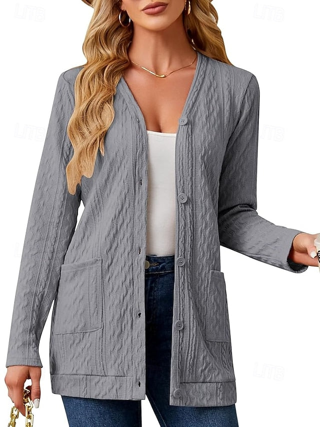 Women's Lightweight Open Knit Cardigan Jacket