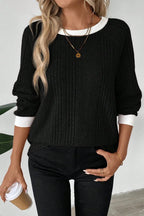 Women's Ribbed Long Sleeve Knit Jumper