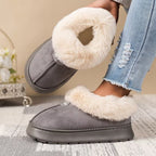 Women's Faux Fur Cuff Winter Slipper Boots