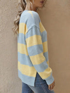 Women's Bold Stripe Oversized Crew Neck Jumper