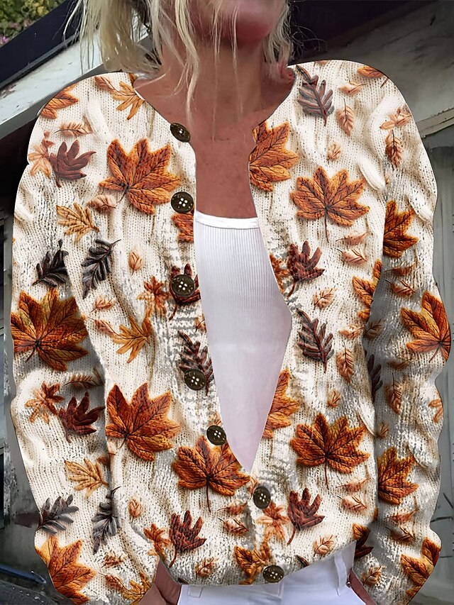 Women's 3D Floral Chunky Cardigan