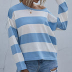 Women's Wide Stripe Drop Shoulder Jumper