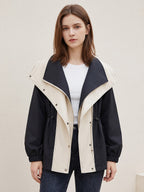 Women's Oversized Windbreaker with Collar