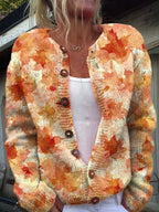 Women's 3D Floral Chunky Cardigan