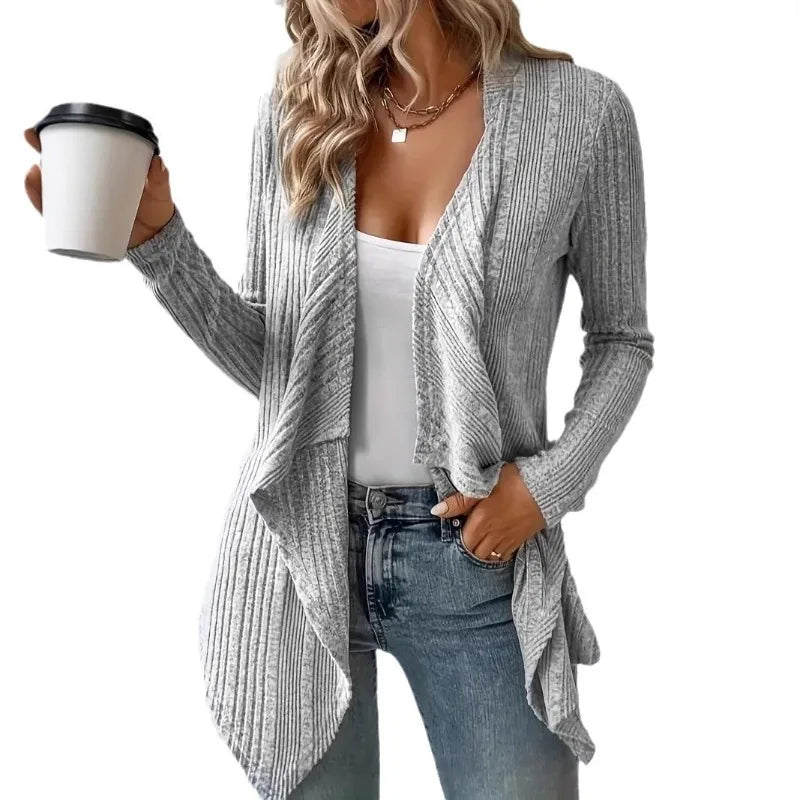 Women's Relaxed Open Front Knit Cardigan