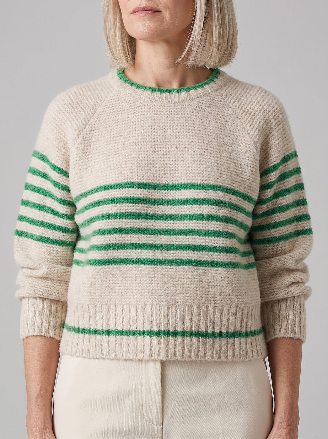 Women's Soft Touch Brushed Stripe Winter Jumper