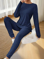 Women's Ribbed Knit Top and Legging Co-ord