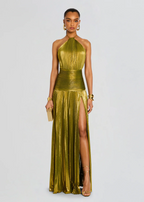 Alana | Long Sleeve Maxi Dress with Sensual Neckline & Flowing Comfort | Elegant Evening Wear 0