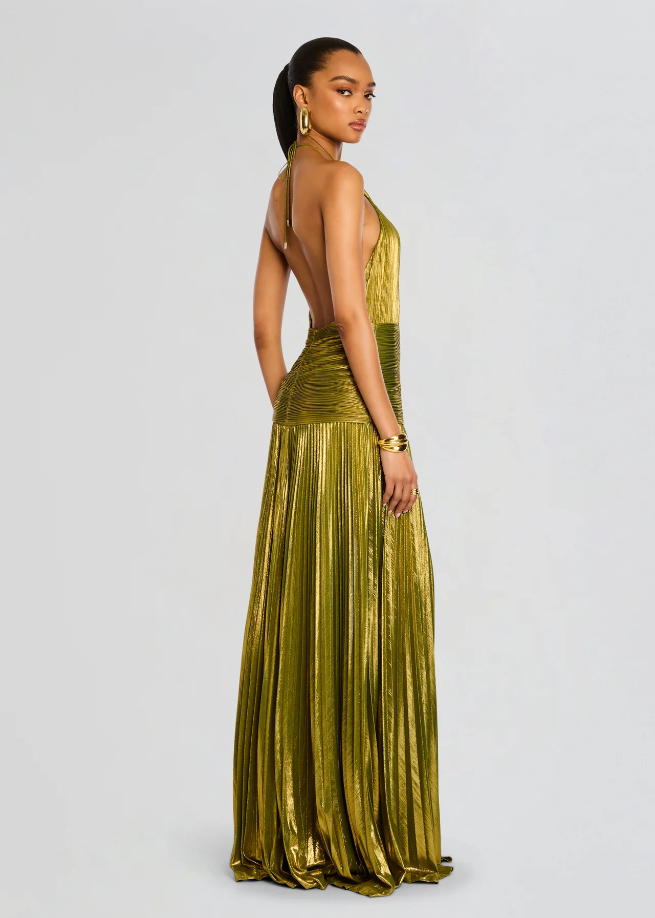 Alana | Long Sleeve Maxi Dress with Sensual Neckline & Flowing Comfort | Elegant Evening Wear 2