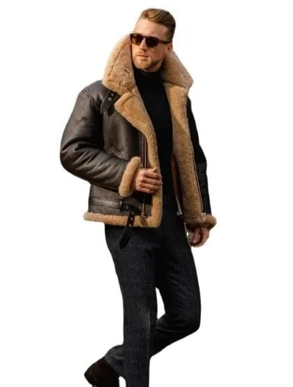 Anselm | Men's Genuine Lambskin RAF Style Winter Jacket 6