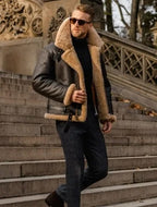 Anselm | Men's Genuine Lambskin RAF Style Winter Jacket 7