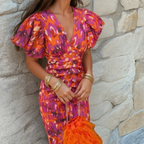 Aria Collection | Women's Dress with Flattering Silhouette | Vibrant Print for Stylish Celebrations 0