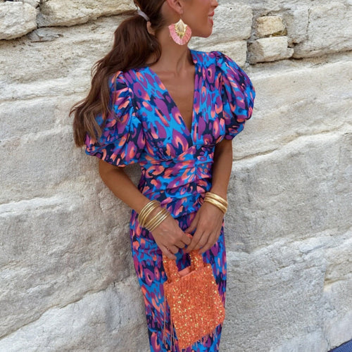 Aria Collection | Women's Dress with Flattering Silhouette | Vibrant Print for Stylish Celebrations 1
