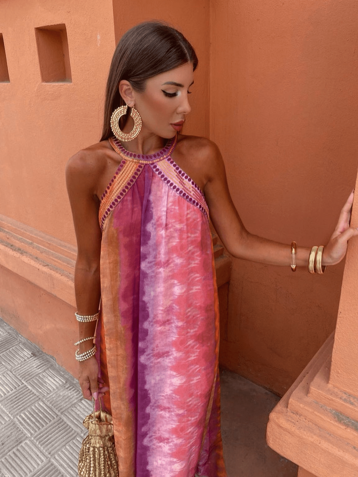 Aster Collection | Women's Summer Dress with Figure-Softening Ombre Design | Elegant Comfort for Effortless Style 0
