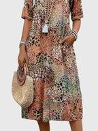 Bella Collection | Women's Floral Midi Dress with Flattering Fit | Versatile Wedding Guest Dress for Any Occasion 6