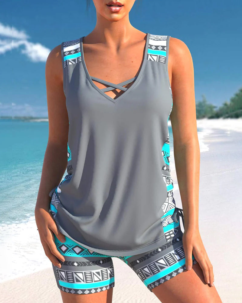 Blanche Collection | Trendy Tankini Swimsuit with Tummy Coverage | Stylish Comfort for Summer Fun 0