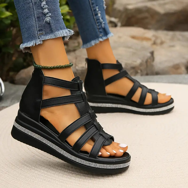 Blythe Collection | Women's Sandals with Cushioned Sole | Elegant Wedge Design for All-Day Comfort 7