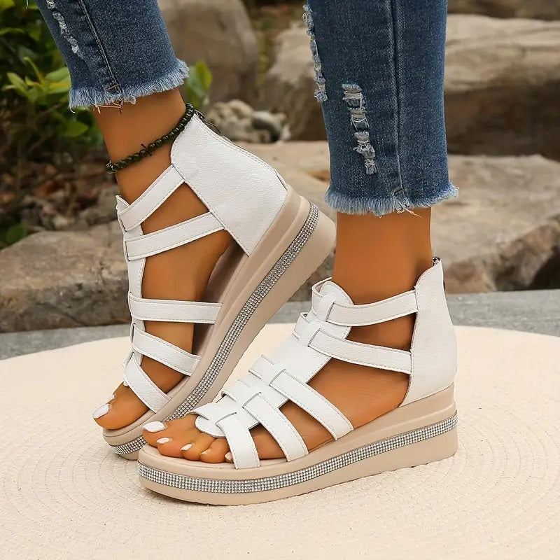 Blythe Collection | Women's Sandals with Cushioned Sole | Elegant Wedge Design for All-Day Comfort 8