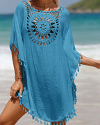 Boho Beach Cover Up Dress with Crochet Design | Lightweight & Airy Comfort for Effortless Style 3