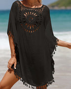 Boho Beach Cover Up Dress with Crochet Design | Lightweight & Airy Comfort for Effortless Style 7