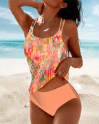 Boho Chic | Ladies Tankini Set with Flattering High-Waisted Bottoms | Stylish Beachwear for Effortless Summer Confidence 2