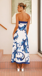 Briar Collection | Women's Maxi Dress with Vintage Print Design | Flattering Silhouette for Effortless Elegance 2