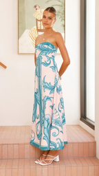 Briar Collection | Women's Maxi Dress with Vintage Print Design | Flattering Silhouette for Effortless Elegance 5